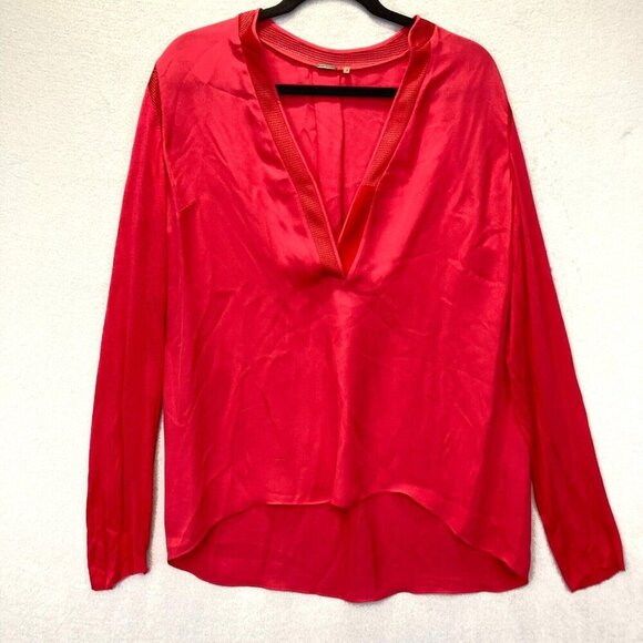 Elie Tahari Tops - Elie Tahari 100% Silk Blouse Large L Pink Career Office Lightweight Spring Flowy